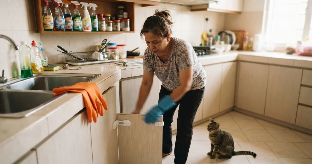 Cleaning chemicals and kids or pets at home: what's actually safe