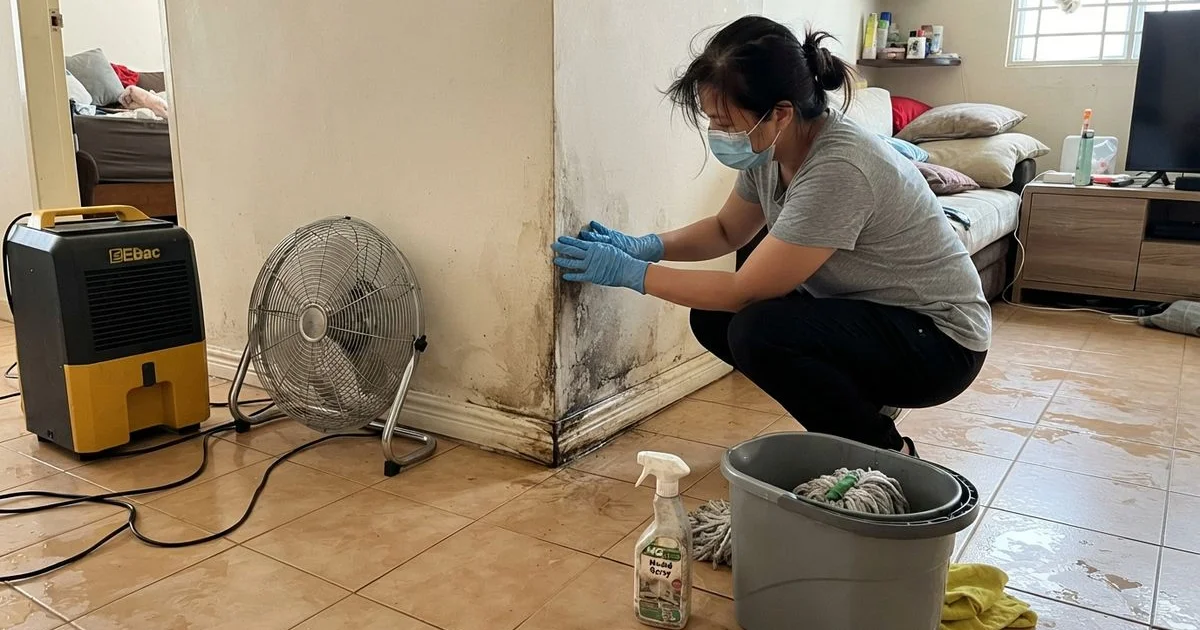 Mould and damp after flooding: cleaning your home safely