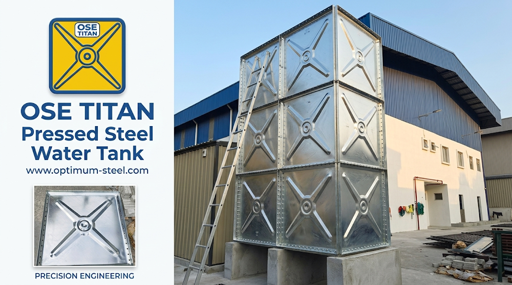 Optimum Steel Engineering Sdn.Bhd. Pressed Steel Water Tank FRP