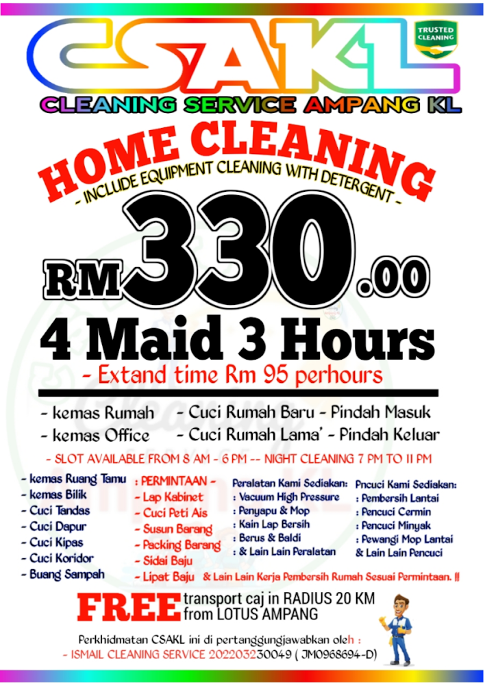 CSAKL HOME CLEANING SERVICE